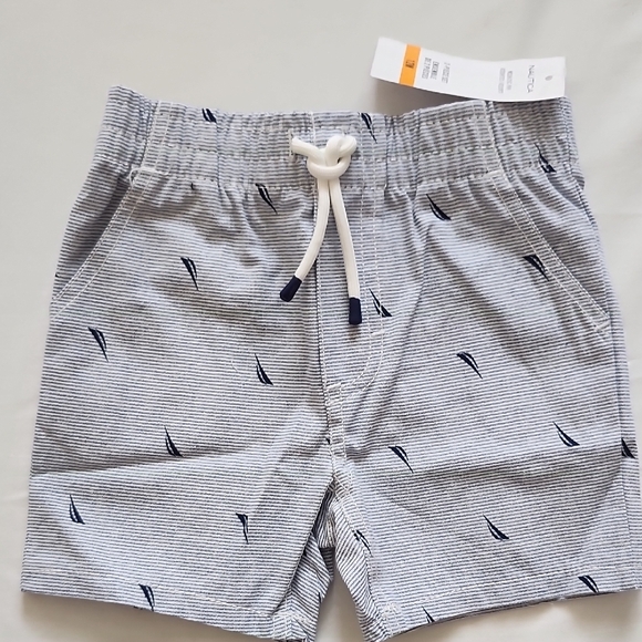 Nautica Baby Pink Tee and Striped Shorts Set - Picture 8 of 11